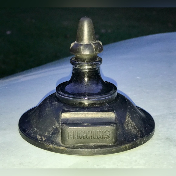 Art Deco Antique Higgins Rubberized Lidded Ink Well with Bulbed Dropper - Picture 15 of 16